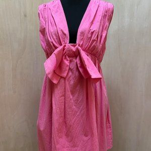 BucketList Pink V-Neck Bow Dress in Size M NWT